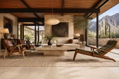 Brazilian Modern Chaise Lounge in Caviúna Wood & Olive Mohair, Pierre Weckx