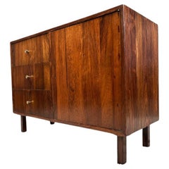 Moderne brasilianische Kommode aus Hartholz und Messing von Geraldo de Barros, 1950er Jahre, Brasilien
