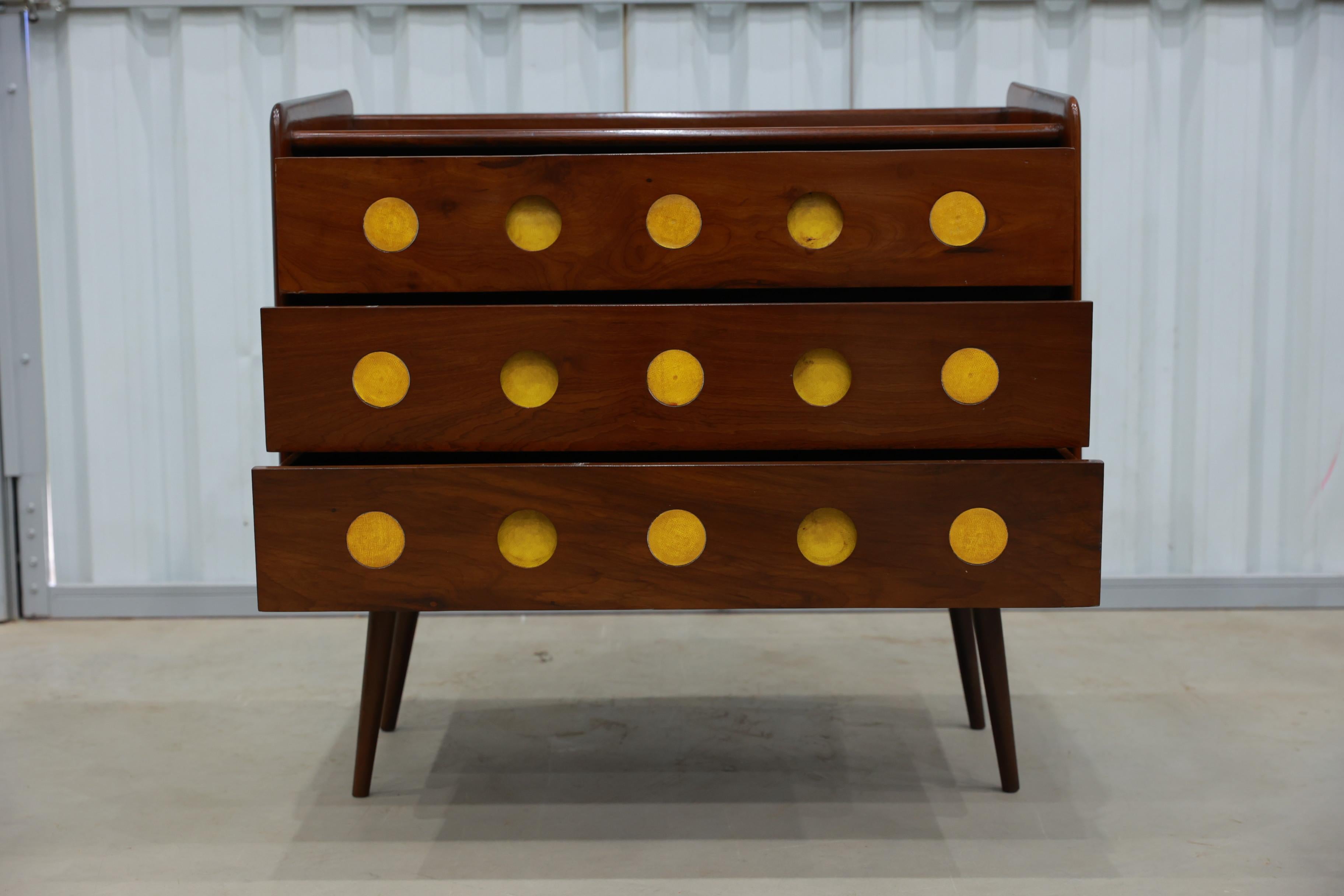 Mid-Century Modern Brazilian Modern Chest of Drawers in Hardwood by Moveis Cimo, 1950s, Brazil For Sale