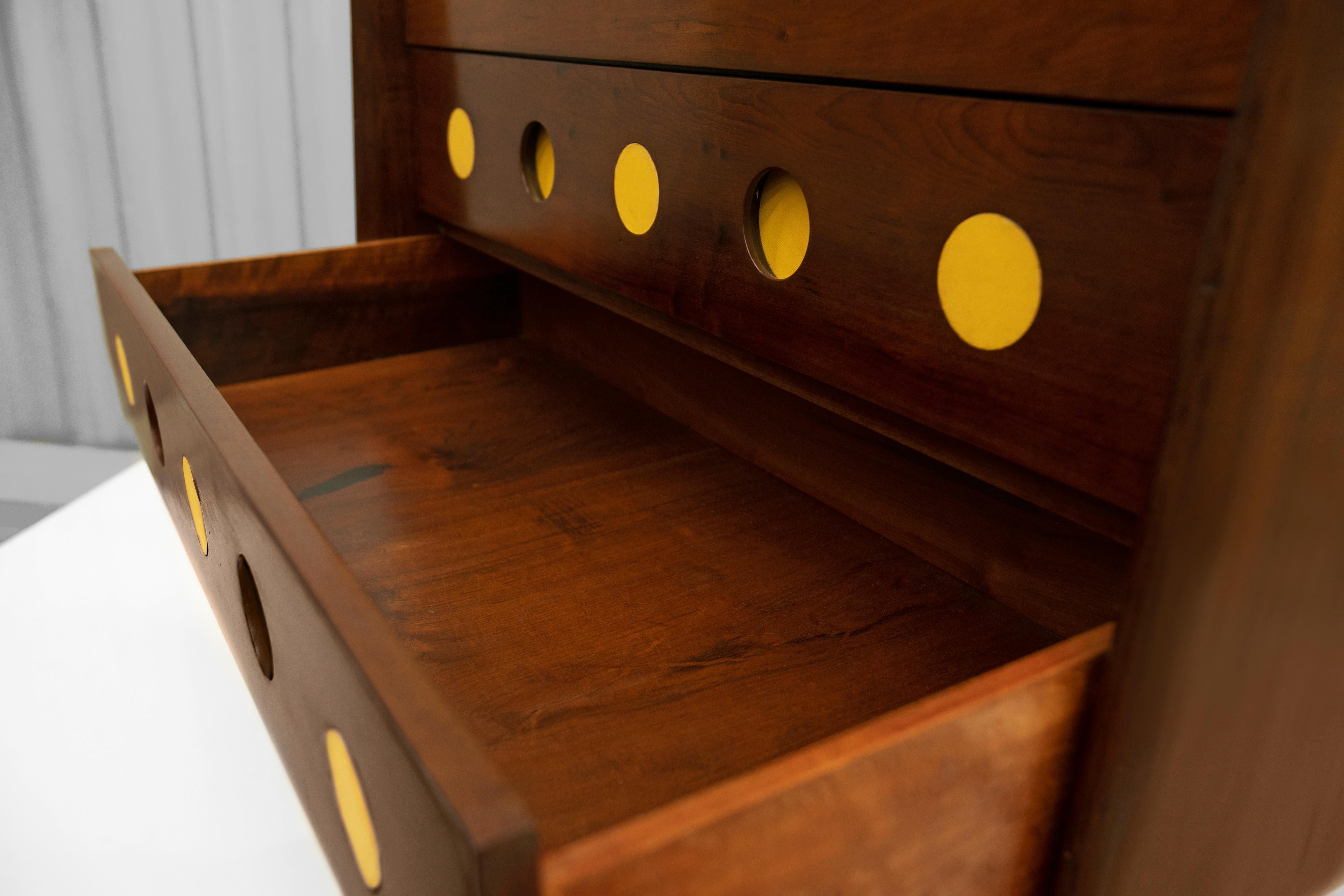 Brazilian Modern Chest of Drawers in Hardwood by Moveis Cimo, 1950s, Brazil In Good Condition In New York, NY