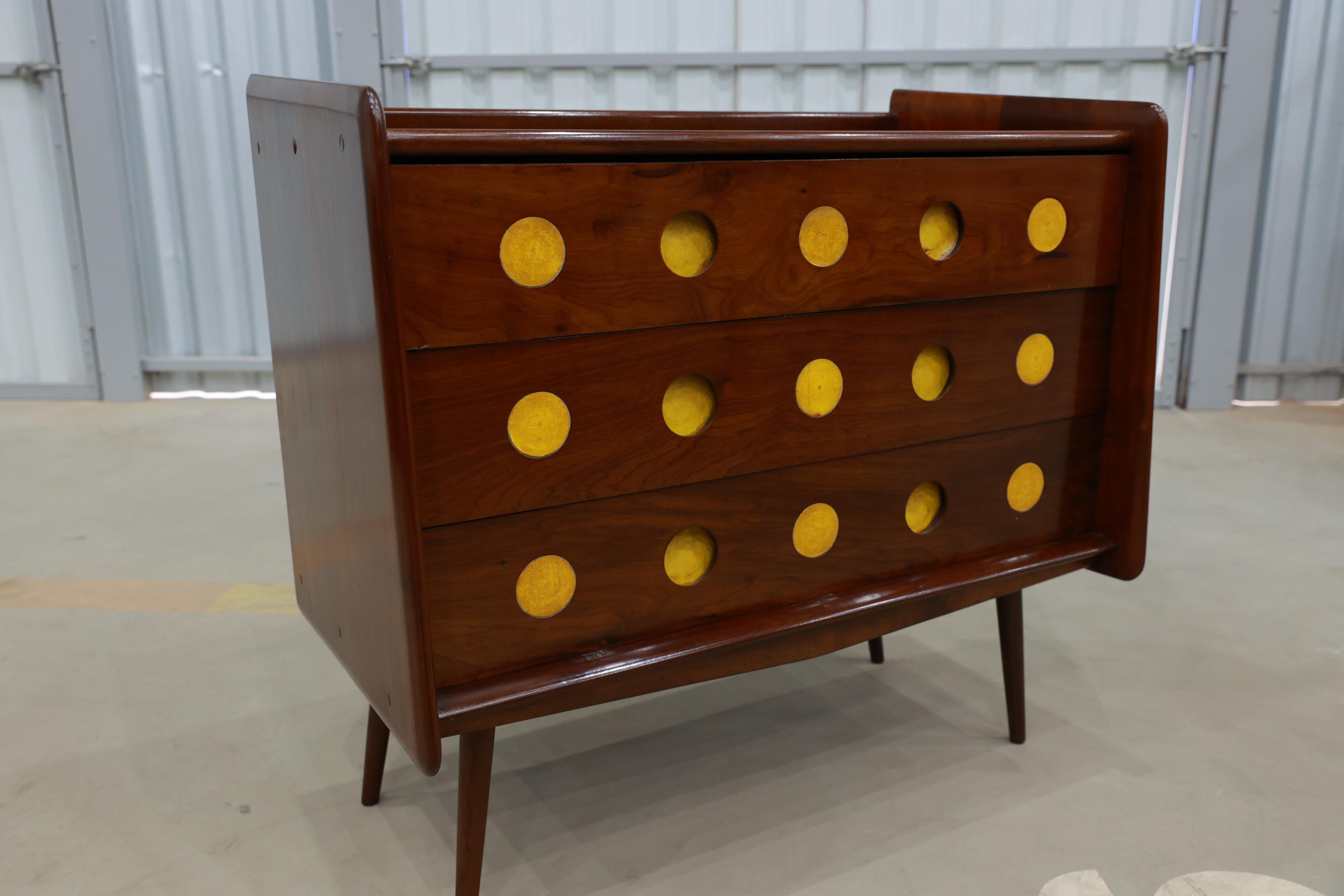 Brazilian Modern Chest of Drawers in Hardwood by Moveis Cimo, 1950s, Brazil For Sale 1