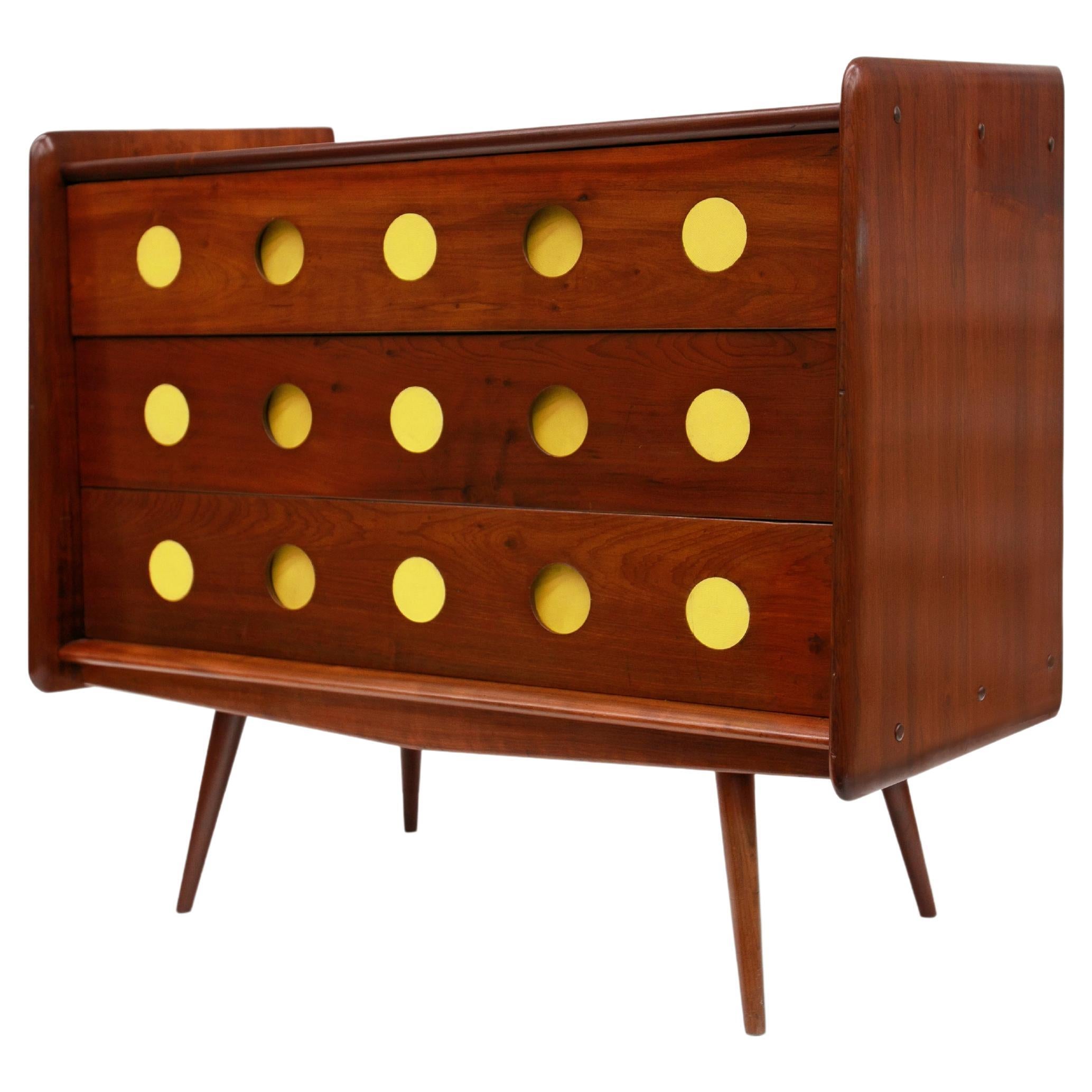 Brazilian Modern Chest of Drawers in Hardwood by Moveis Cimo, 1950s, Brazil