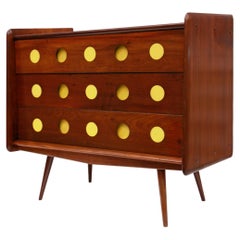 Vintage Brazilian Modern Chest of Drawers in Hardwood by Moveis Cimo, 1950s, Brazil