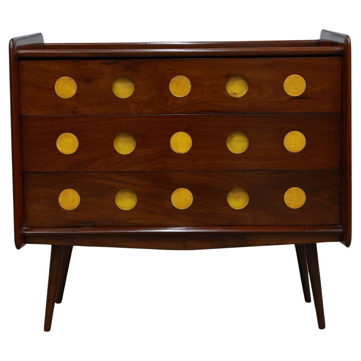 Brazilian Modern Chest of Drawers in Hardwood by Moveis Cimo, 1950s, Brazil For Sale