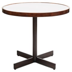 Brazilian Modern Cocktail Table in Hardwood & White Top by Jorge Zalszupin, 1970