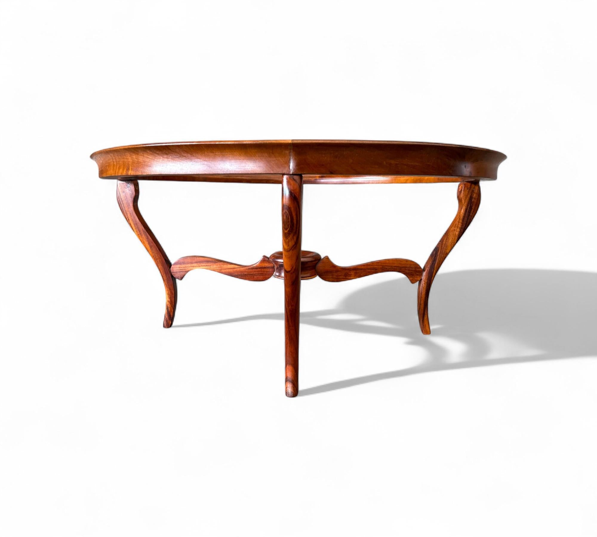 Brazilian Modern Coffee Table in Caviuna & Glass, Giuseppe Scapinelli, 1950s en vente 3