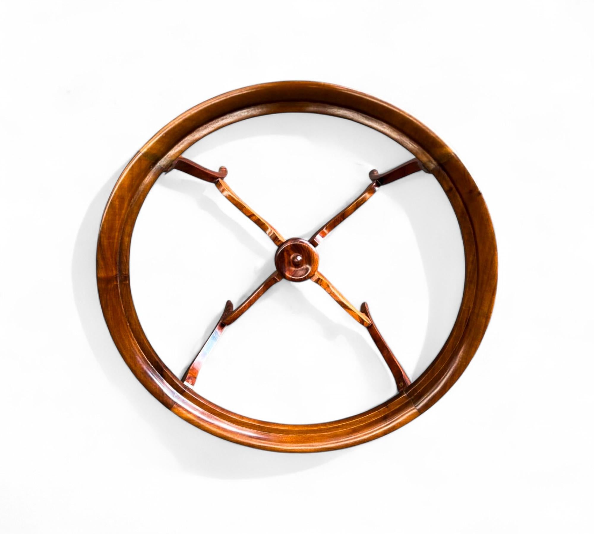 Travail du bois Brazilian Modern Coffee Table in Caviuna & Glass, Giuseppe Scapinelli, 1950s en vente