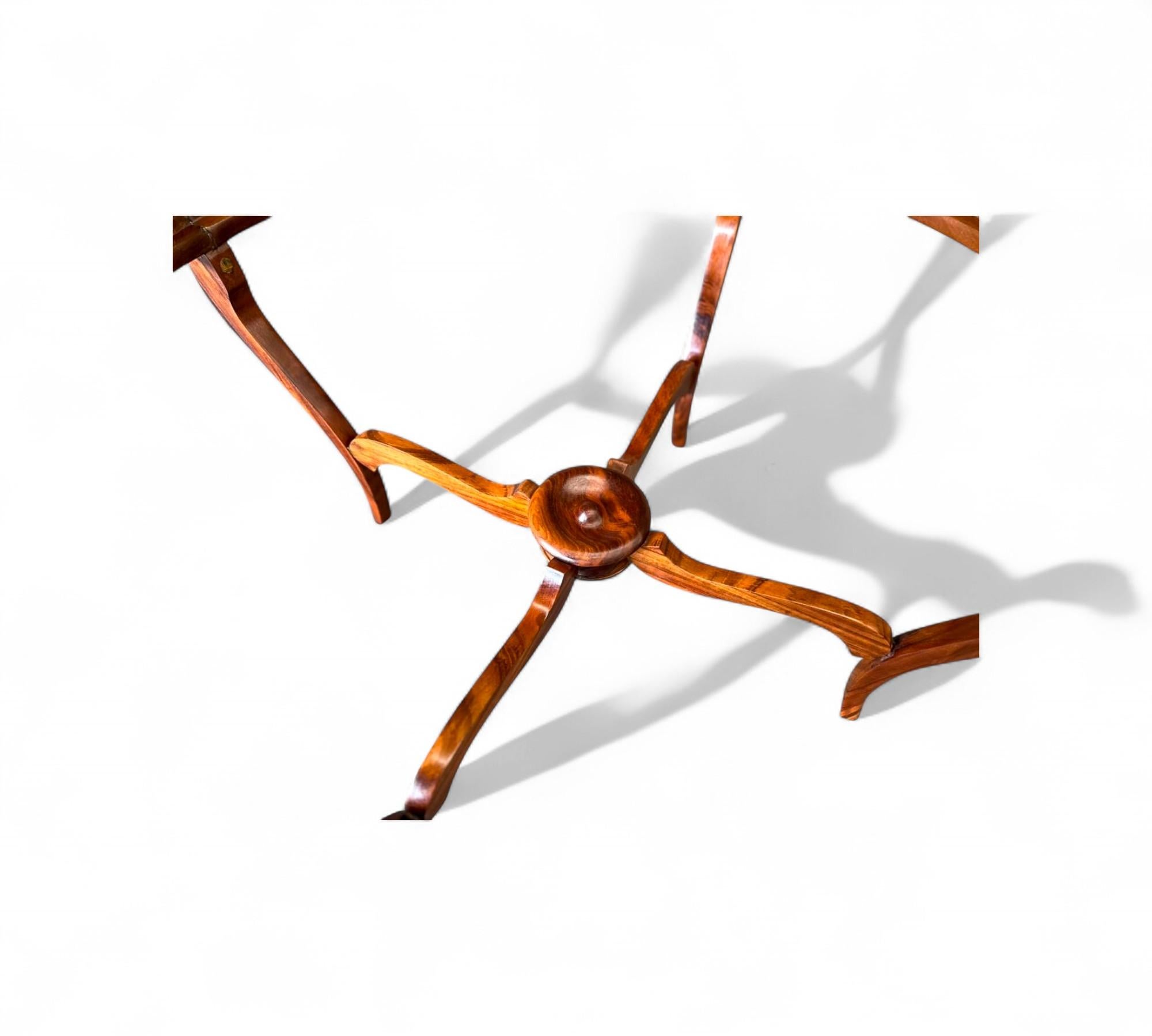 Verre Brazilian Modern Coffee Table in Caviuna & Glass, Giuseppe Scapinelli, 1950s en vente