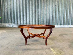 Brazilian Modern Coffee Table in Caviuna & Glass, Giuseppe Scapinelli, 1950s