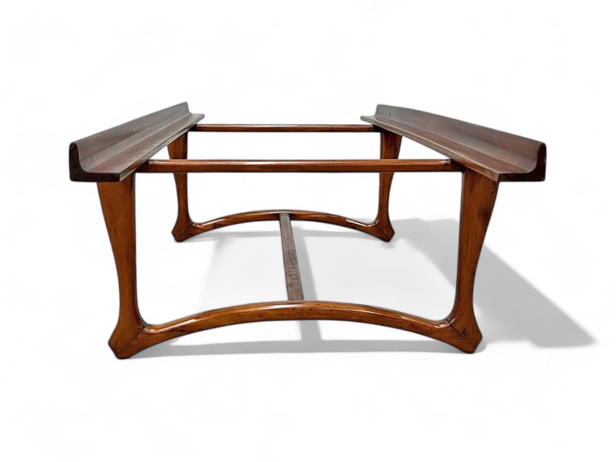 Brazilian Modern Coffee table in Caviuna & Marble, Giuseppe Scapinelli, c. 1950 For Sale 3