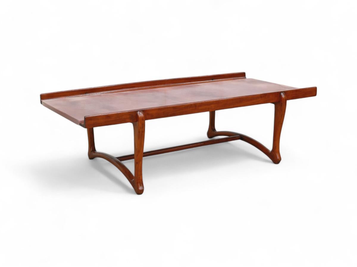 Available today, this ONE-OF-A-KIND Brazilian Modern Coffee table in Caviuna & Marble designed by Giuseppe Scapinelli in the fifties is nothing less than spectacular!

This beautiful coffee table features a sculpted base made in Caviuna wood. The