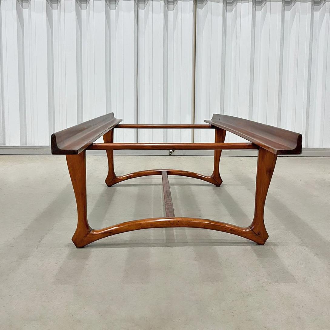 Brazilian Modern Coffee table in Caviuna & Marble, Giuseppe Scapinelli, c. 1950 For Sale 3