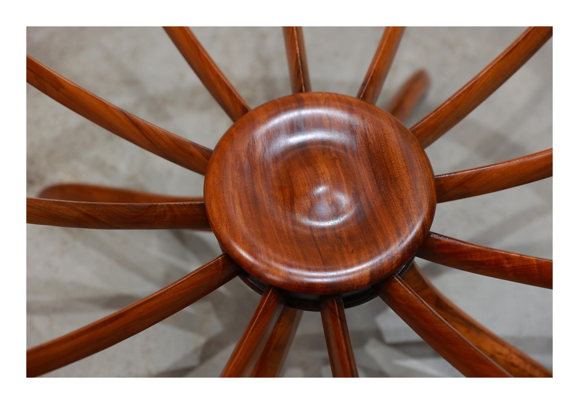 Woodwork Brazilian Modern Coffee Table in Hardwood by Giuseppe Scapinelli, Brazil, 1950s For Sale
