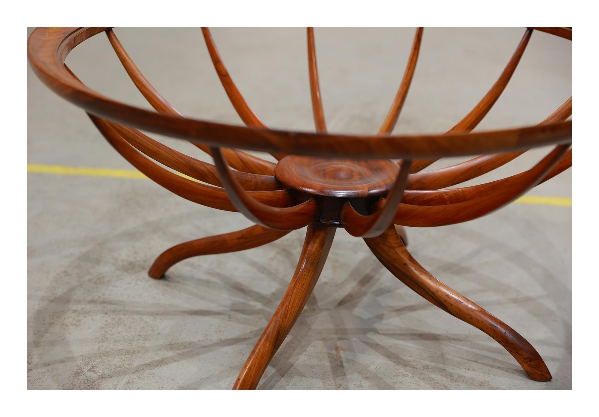 Brazilian Modern Coffee Table in Hardwood by Giuseppe Scapinelli, Brazil, 1950s In Good Condition For Sale In New York, NY