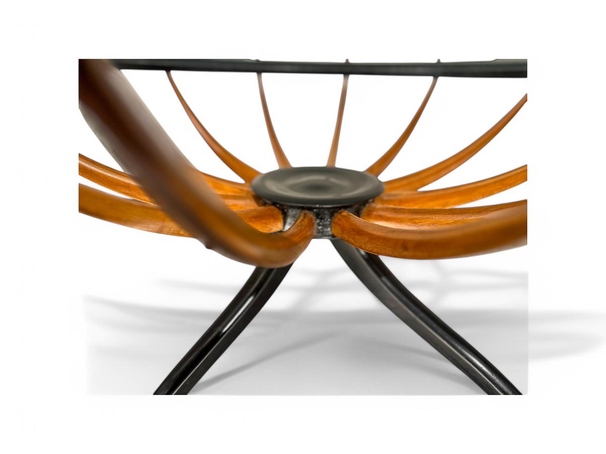 Mesa de centro moderna brasileña en madera dura, Giuseppe Scapinelli, Brasil, años 50 Moderno de mediados de siglo en venta