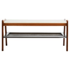 Brazilian Modern Coffee Table in Hardwood & Marble by Moveis Bergamo, 1950’s