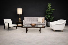 Brazilian Modern Coffee Table in Rosewood & Glass by Joaquim Tenreiro, 1950s