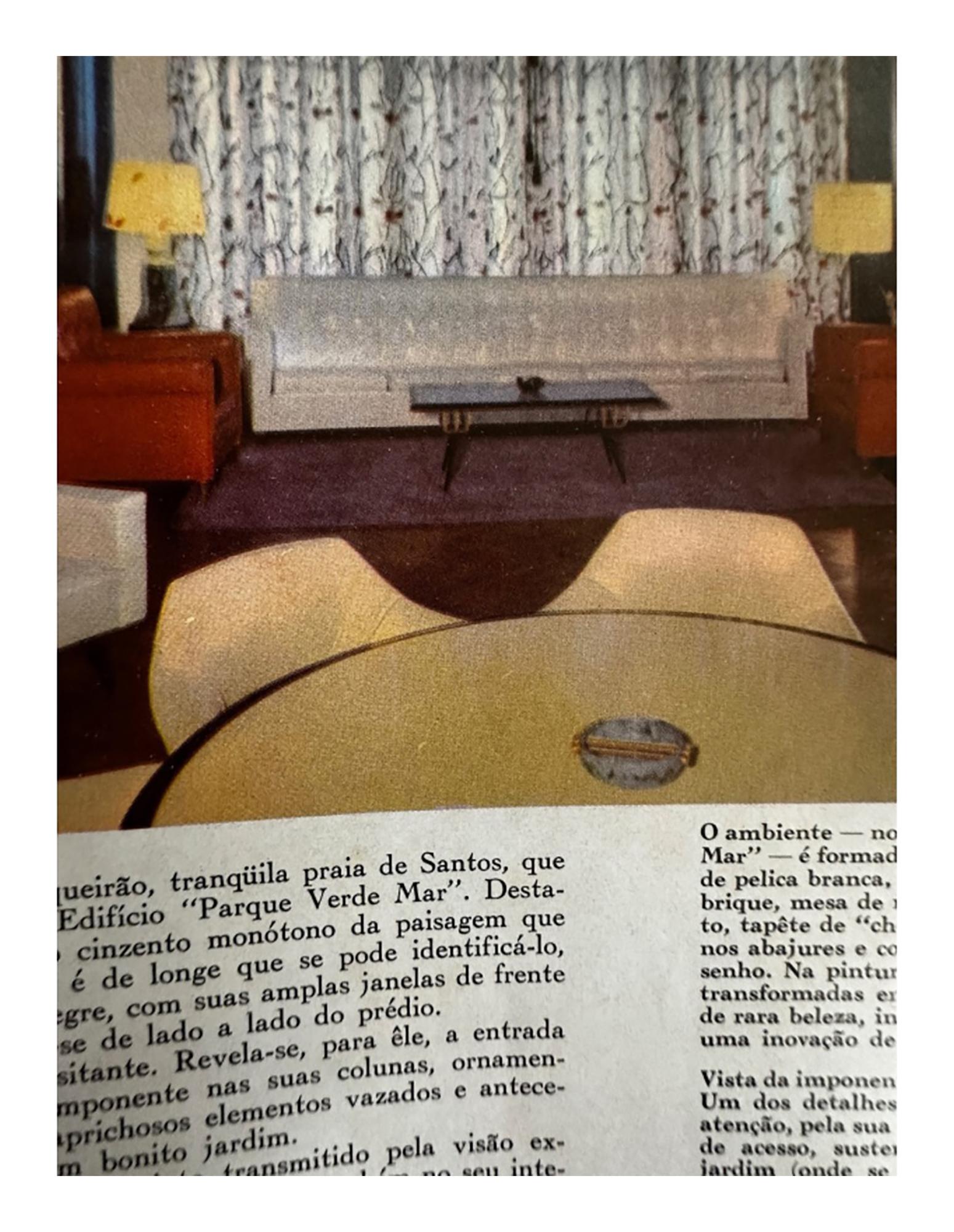 Brazilian Modern Coffee Table in Two-Tone Hardwood & Glass, Giuseppe Scapinelli For Sale 9