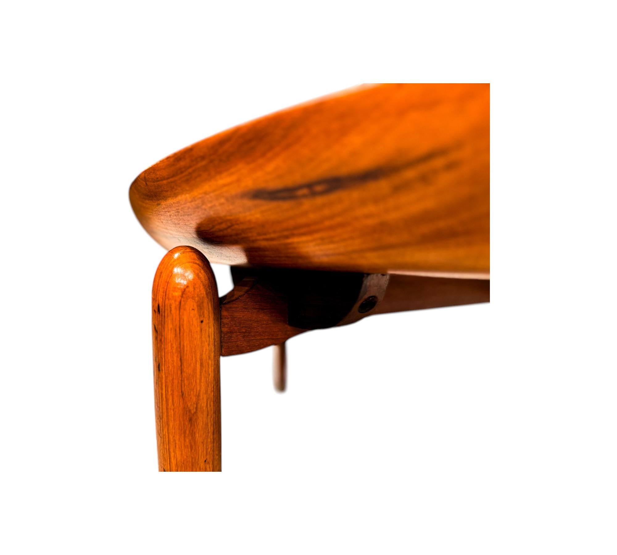 Mesa de centro moderna brasileña de madera y mármol, Giuseppe Scapinelli, c. 1950 en venta 5