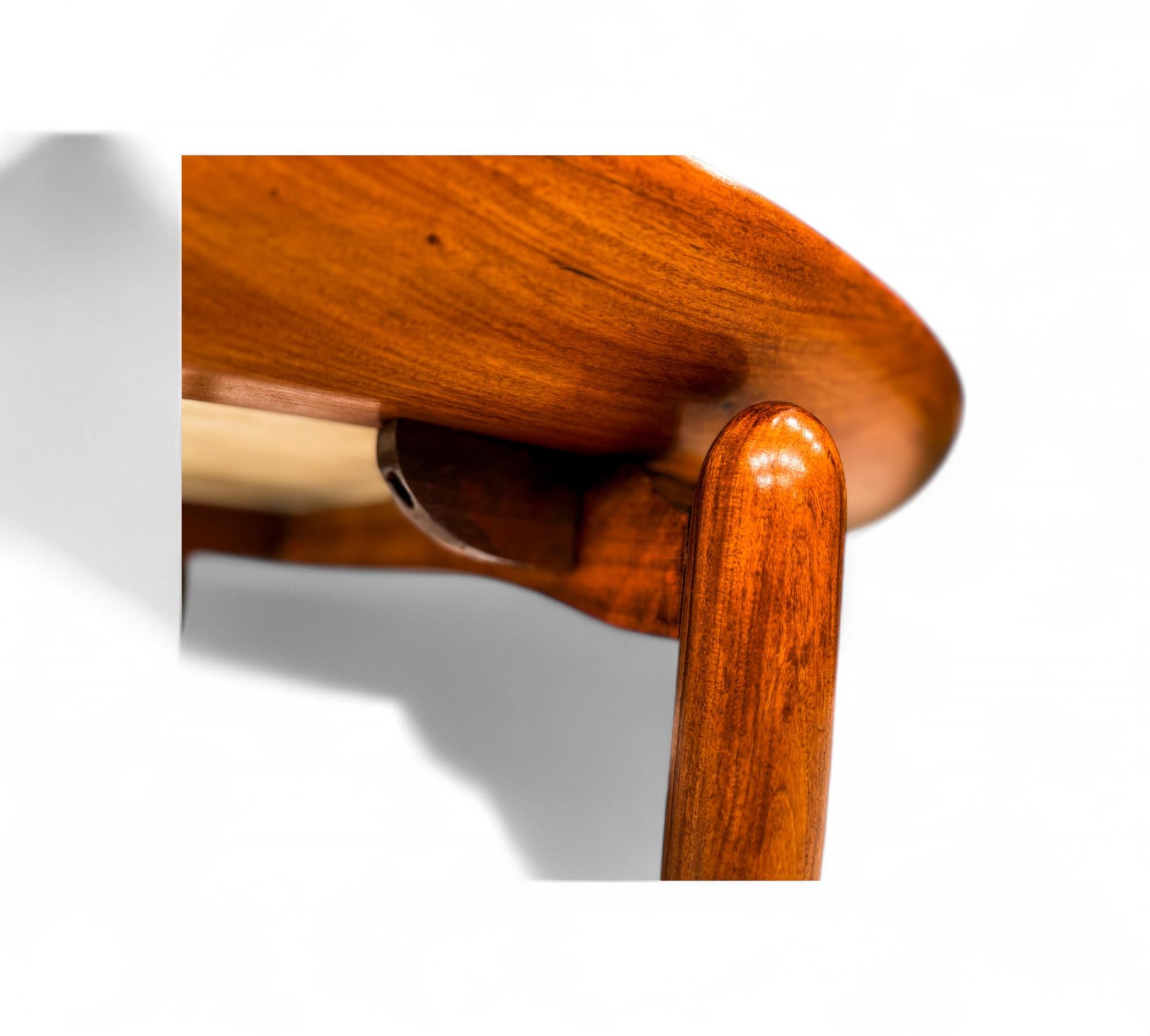 Mesa de centro moderna brasileña de madera y mármol, Giuseppe Scapinelli, c. 1950 en venta 6