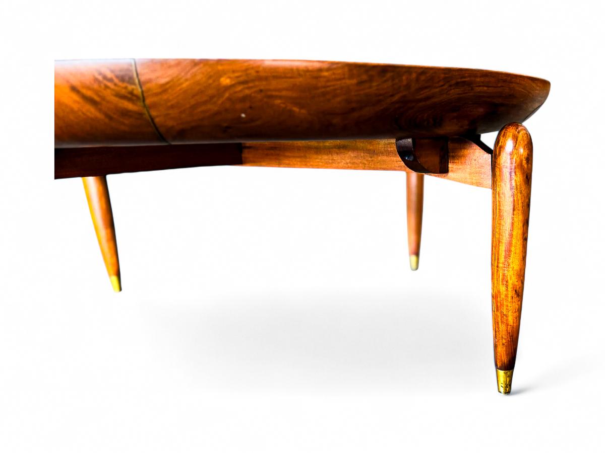 Brazilian Modern Coffee Table in Wood & Marble, Giuseppe Scapinelli, c. 1950s For Sale 7