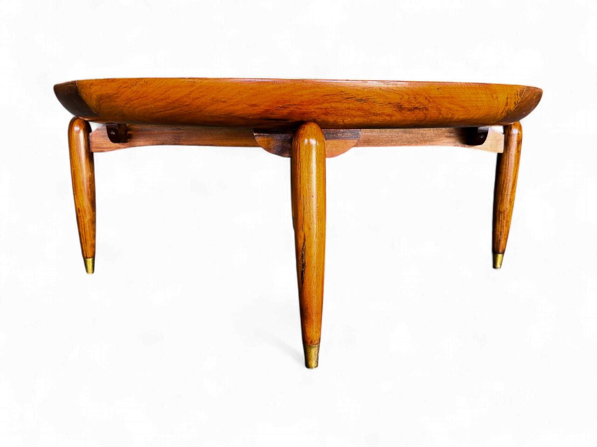 Brazilian Modern Coffee Table in Wood & Marble, Giuseppe Scapinelli, c. 1950s For Sale 1
