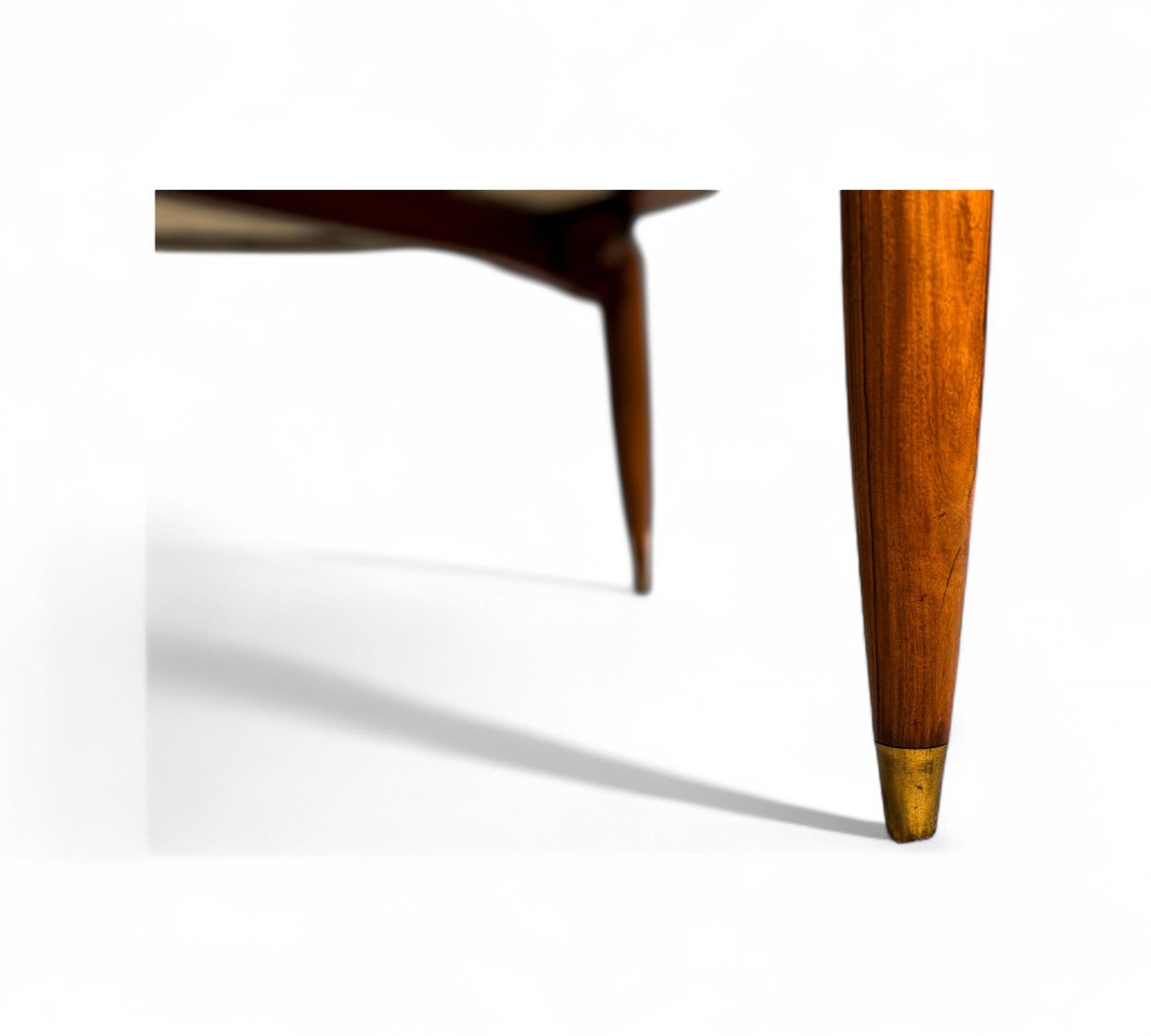 Mesa de centro moderna brasileña de madera y mármol, Giuseppe Scapinelli, c. 1950 en venta 7