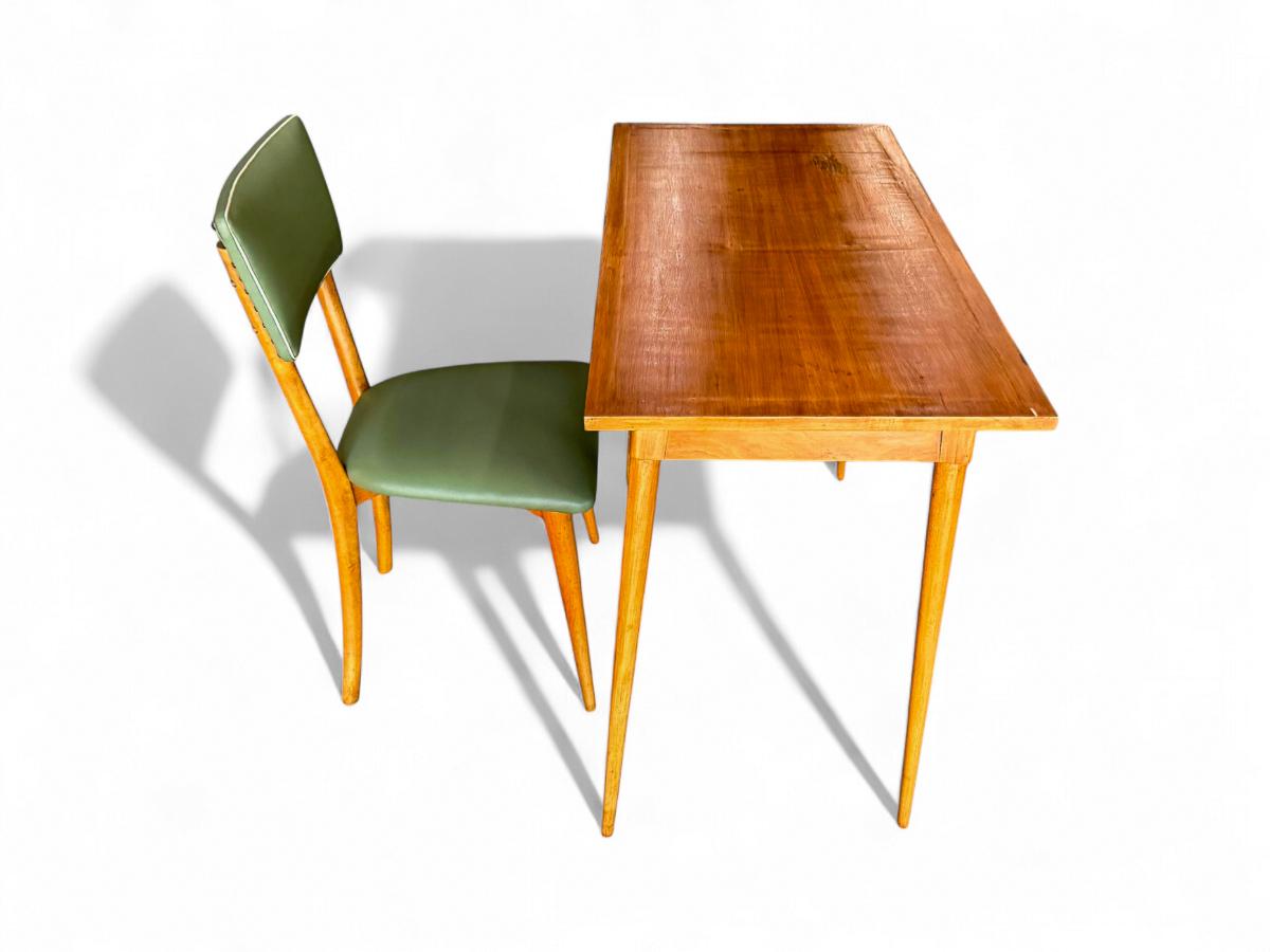 XX secolo Console moderna brasiliana con sedia in legno duro, sconosciuta, anni '50 - Lotto 732A in vendita