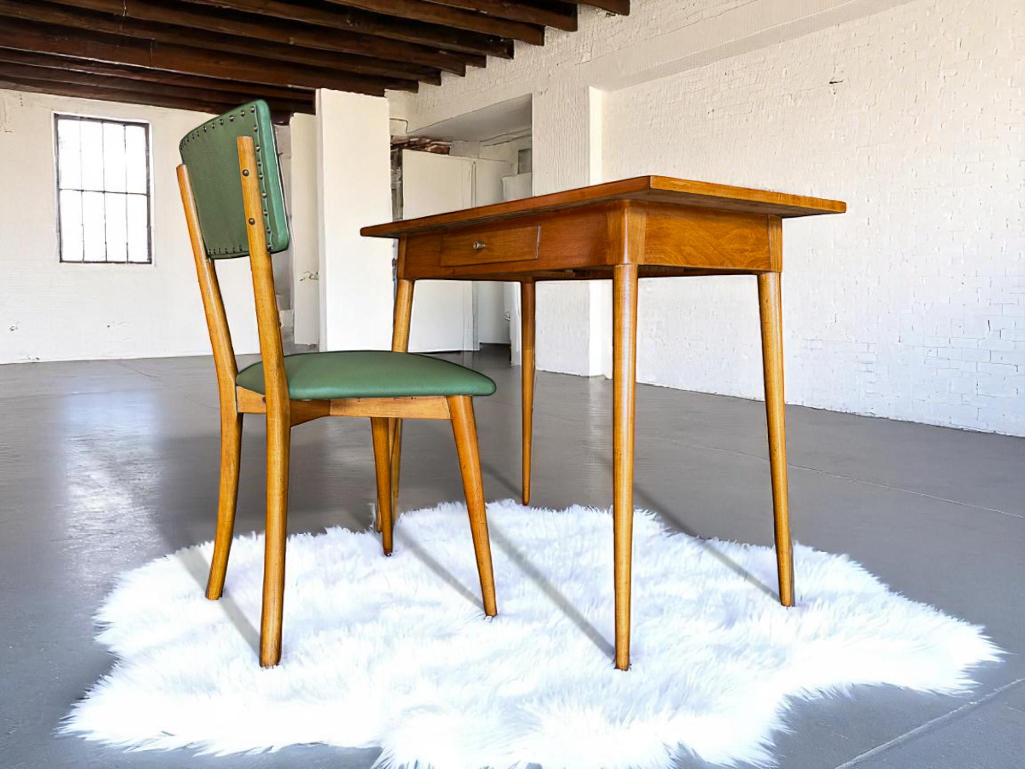 Legno Console moderna brasiliana con sedia in legno duro, sconosciuta, anni '50 - Lotto 732A in vendita