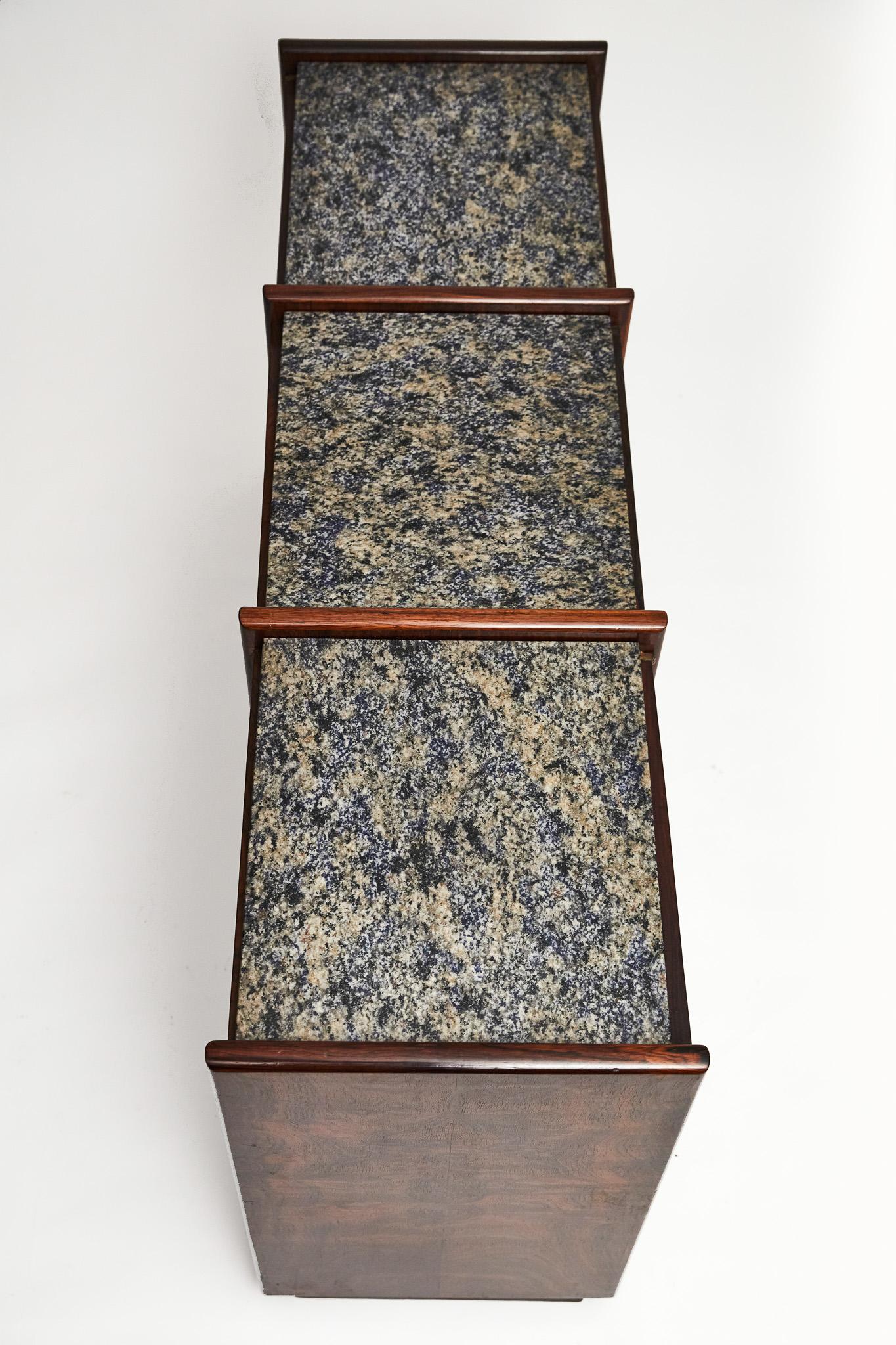 Brazilian Modern Credenza/Room Divider in Hardwood & Granite, 1960s, Brazil 5