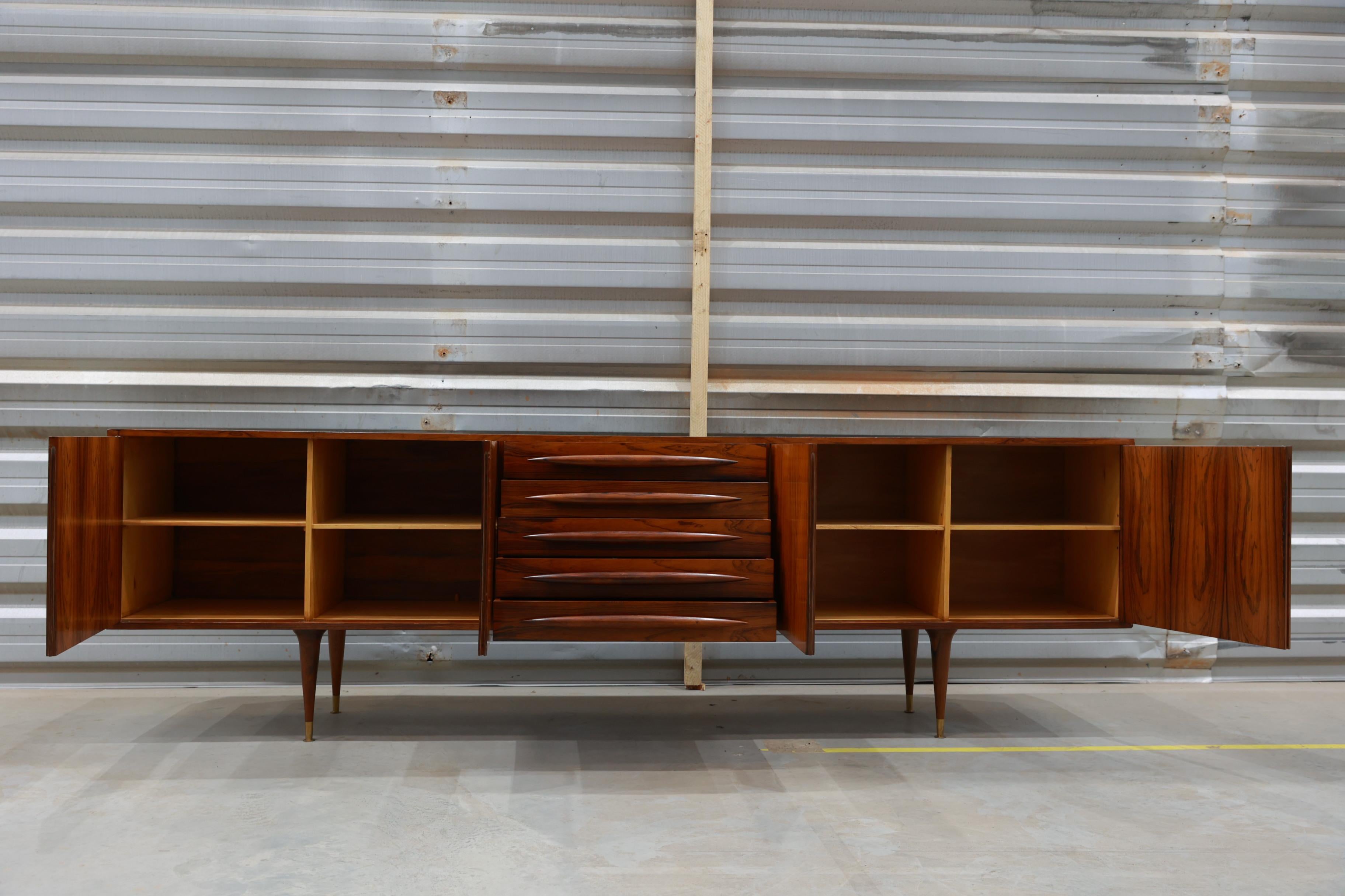 20th Century Brazilian Modern Credenza in Hardwood by Giuseppe Scapinelli, 1950’s 