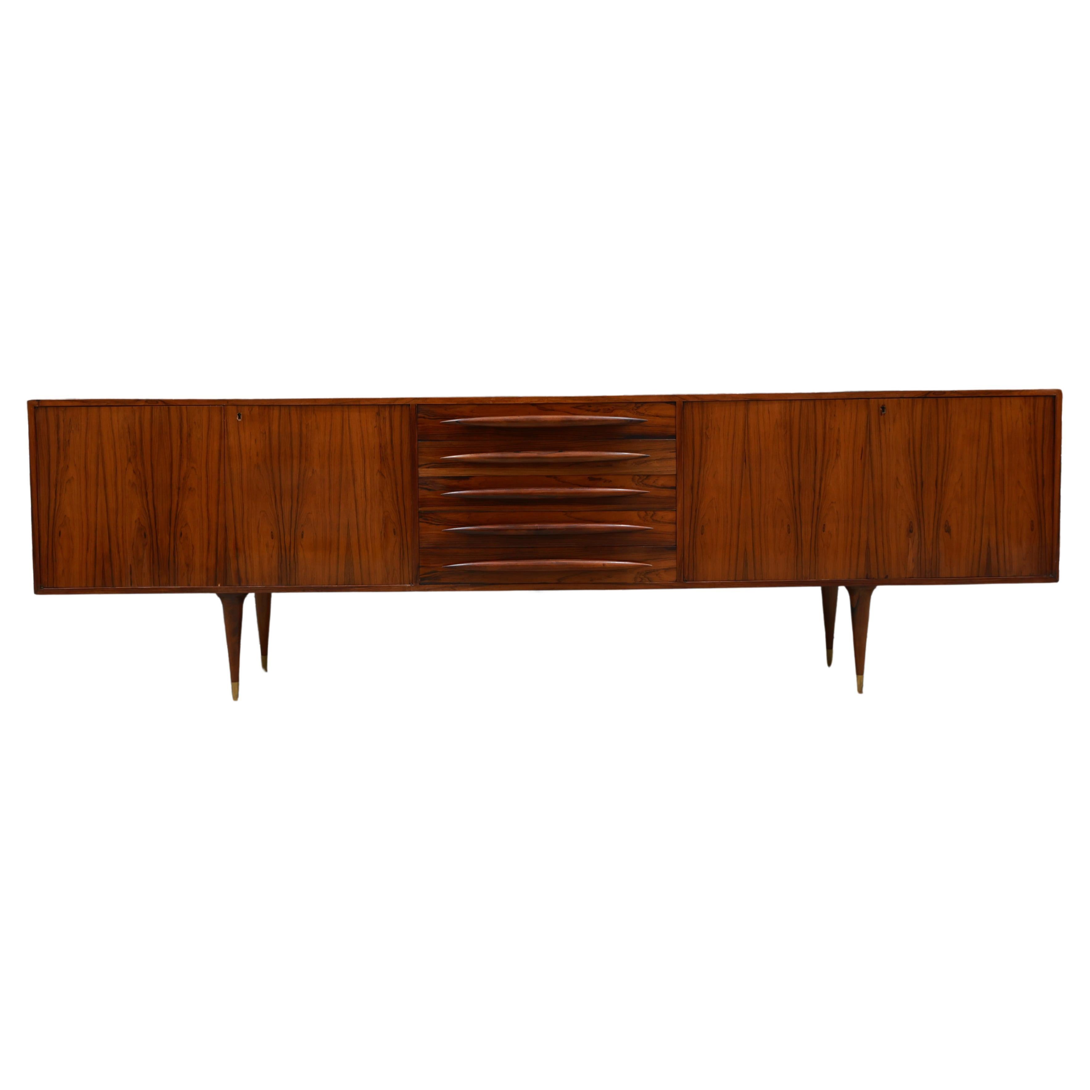 Brazilian Modern Credenza in Hardwood by Giuseppe Scapinelli, 1950’s 