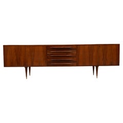 Brasilianische moderne Credenza aus Hartholz von Giuseppe Scapinelli, 1950er Jahre 