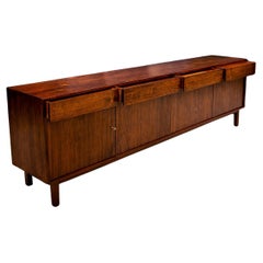 Brazilian Modern Credenza in Hardwood, Geraldo de Barros for Unilabor, 1950s