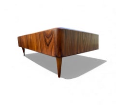 Brazilian Modern Day Bed in Hardwood by Giuseppe Scapinelli, c. 1950s