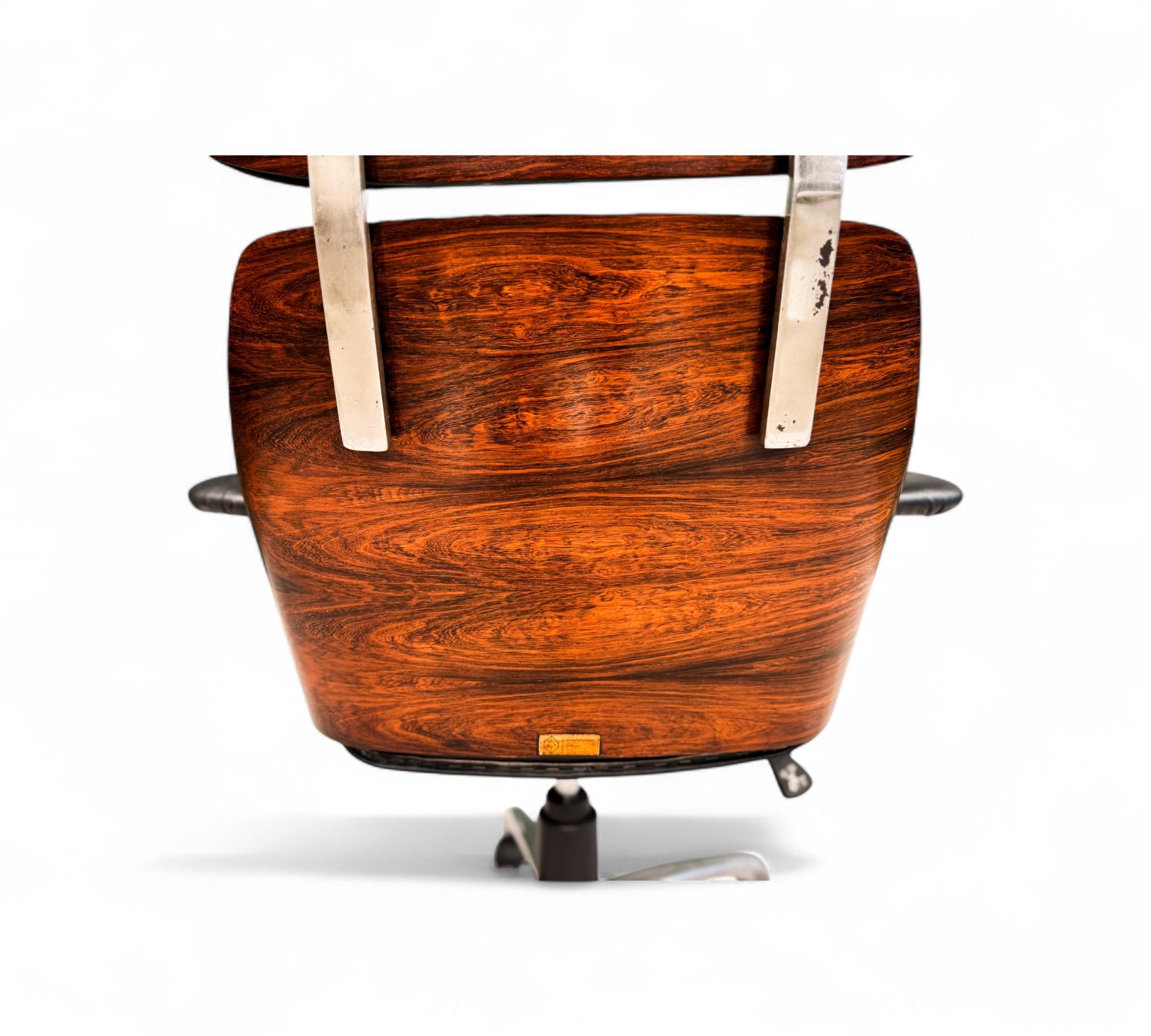 Brazilian Modern Desk Chair in Hardwood & Metal, Carlo Fongaro, Brazil, c. 1970s For Sale 10