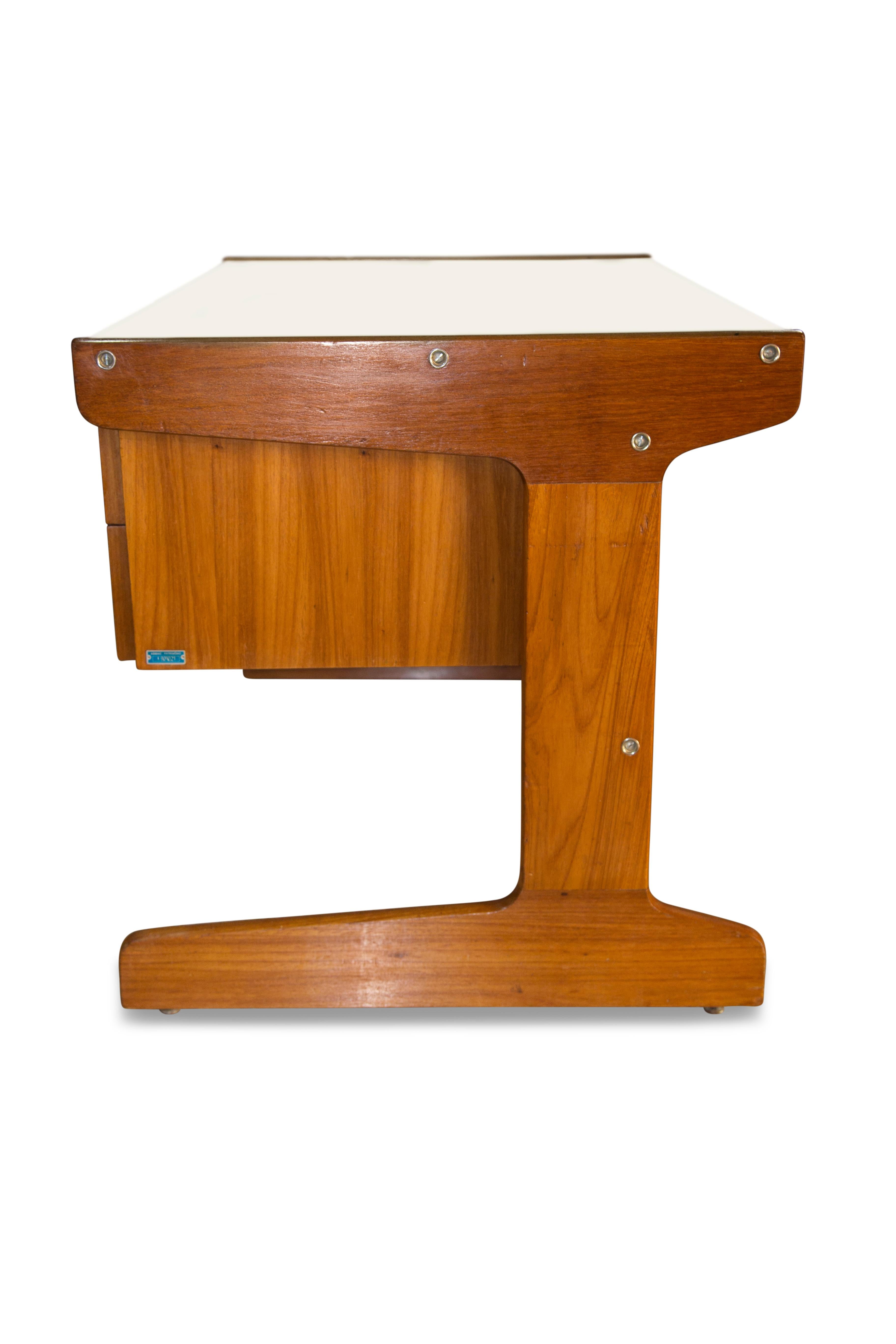 Bois de feuillus Bureau moderne brésilien en bois dur Cerejera, Geraldo de Barros, Brésil, années 1970 en vente