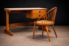 Brazilian Modern Desk in Cerejera Hardwood, Geraldo de Barros, 1970s Brazil