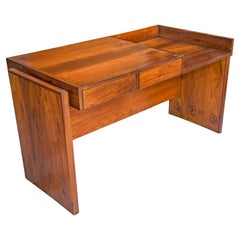 Vintage Brazilian Modern Desk in Hardwood by Joaquim Tenreiro for Bloch, 1966, Brazil