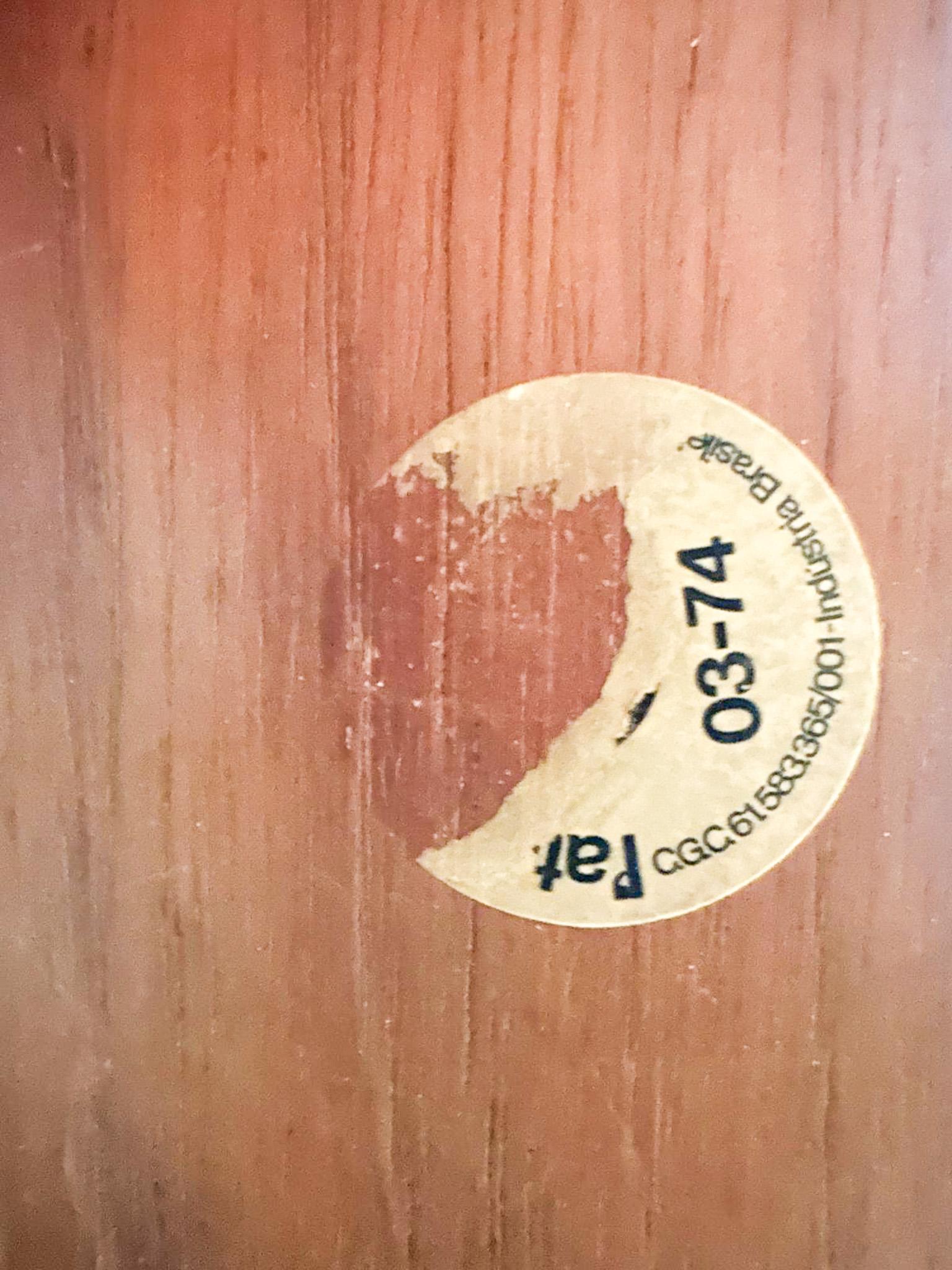 Escritorio moderno brasileño en madera dura con archivador, Jorge Zalszupin, años 60 en venta 4
