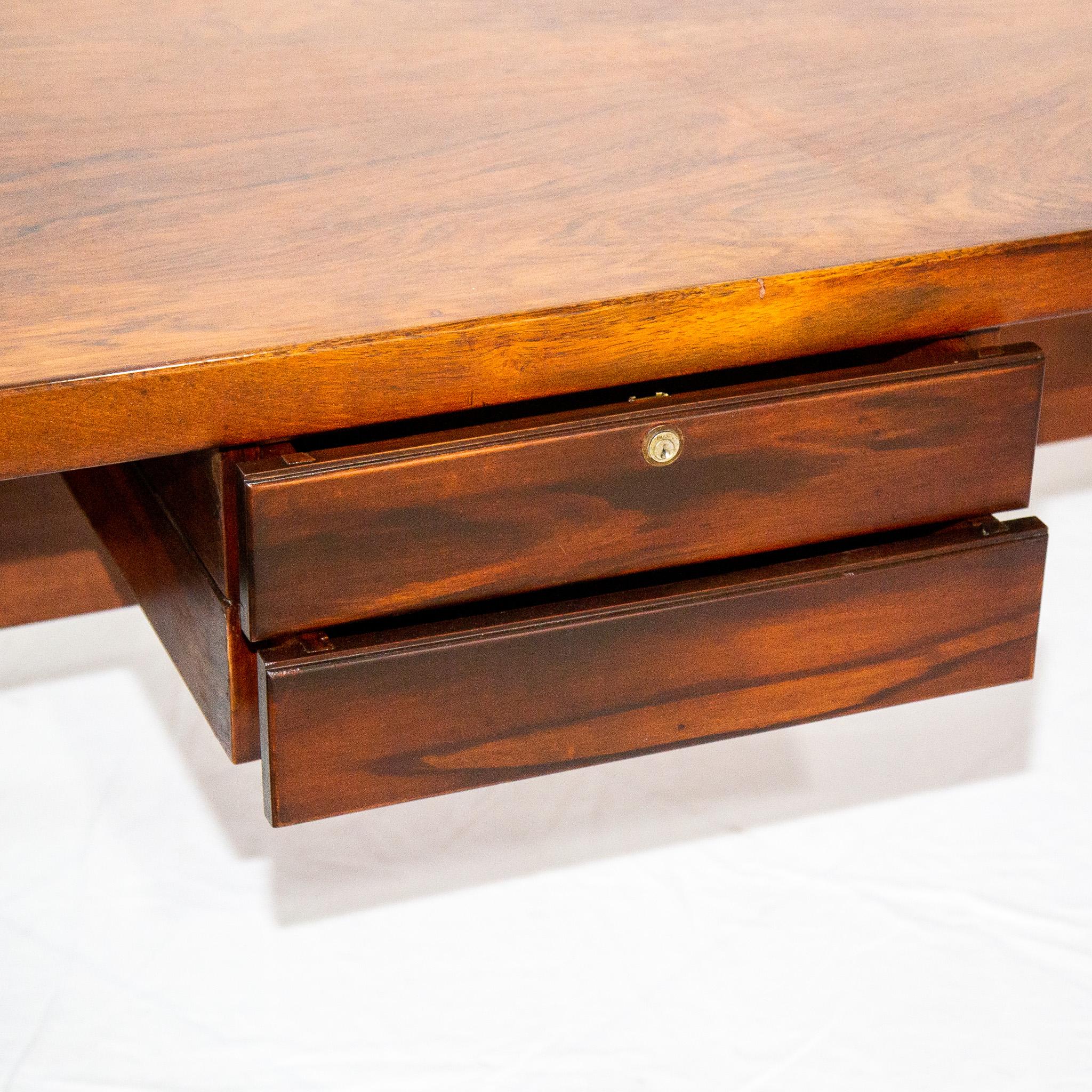 Brazilian Modern Desk in Hardwood with Floating Drawers, Sergio Rodrigues, 1960s For Sale 6