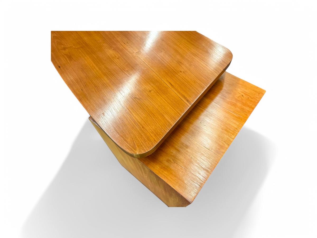 Bureau moderne brésilien de forme organique en bois dur, Joaquim Tenreiro, années 1950 en vente 6