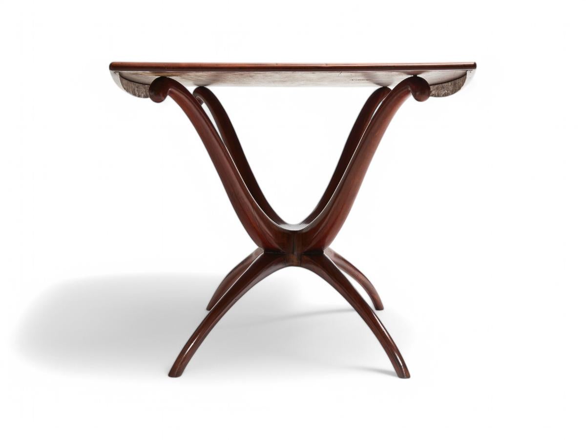 Brazilian Modern Dining Table with Sculpted Base, Giuseppe Scapinelli, 1950s 3