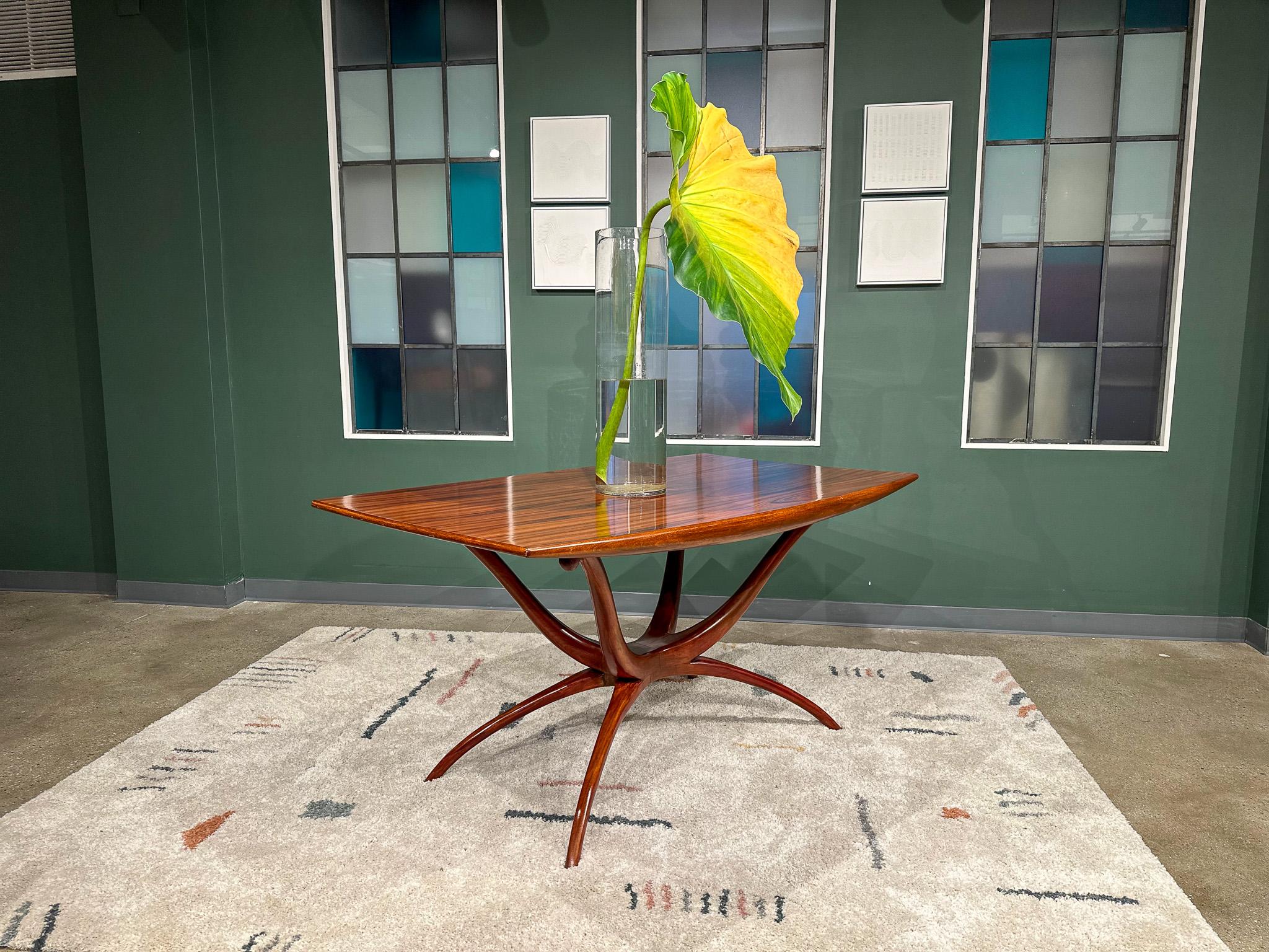 Brazilian Modern Dining Table with Sculpted Base, Giuseppe Scapinelli, 1950s 6