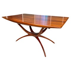 Brazilian Modern Dining Table with Sculpted Base, Giuseppe Scapinelli, 1950s