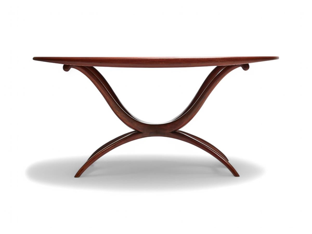 Brazilian Modern Dining Table with Sculpted Base, Giuseppe Scapinelli, 1950s In Good Condition In New York, NY