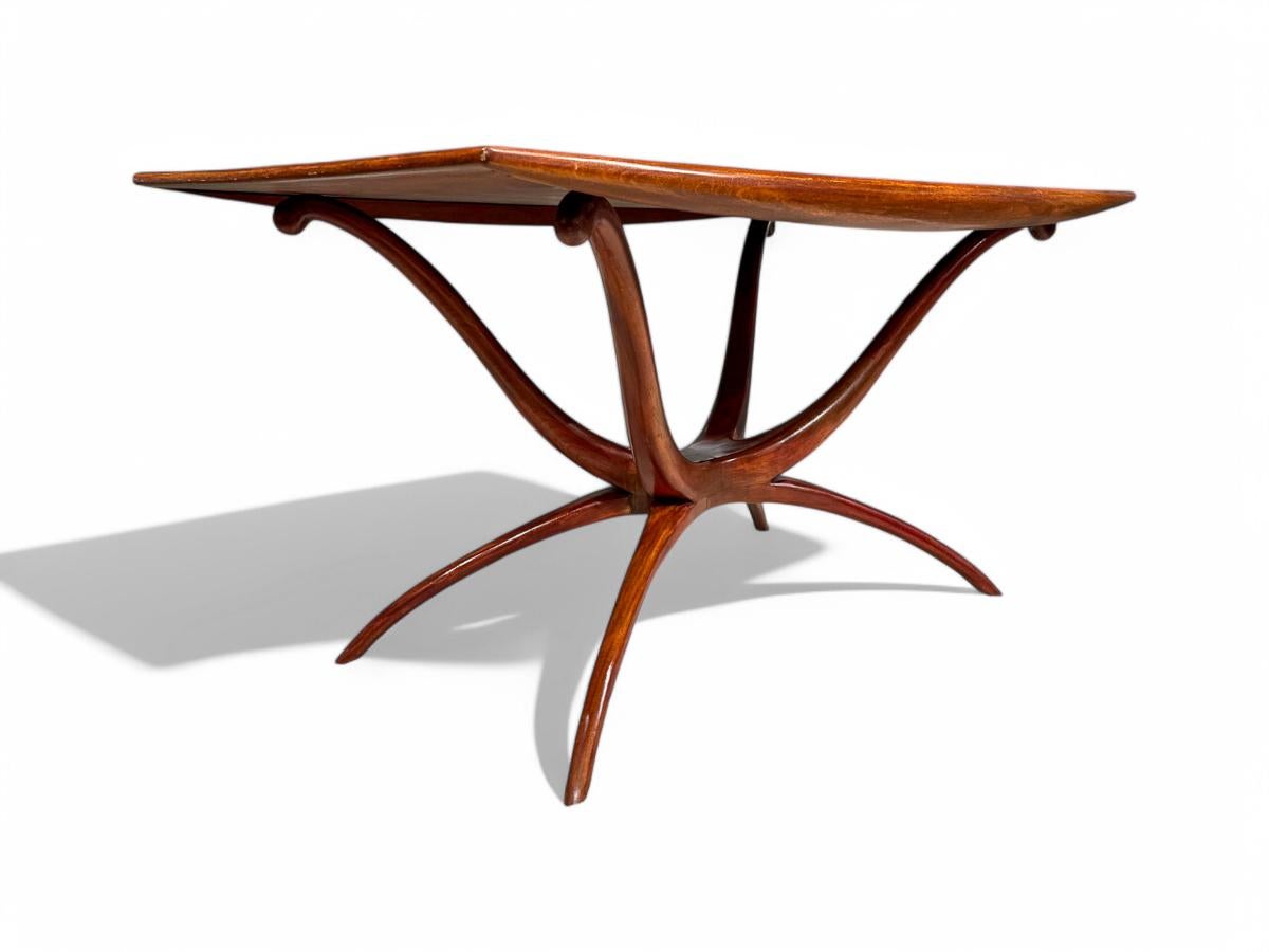 Brazilian Modern Dining Table with Sculpted Base, Giuseppe Scapinelli, 1950s 1