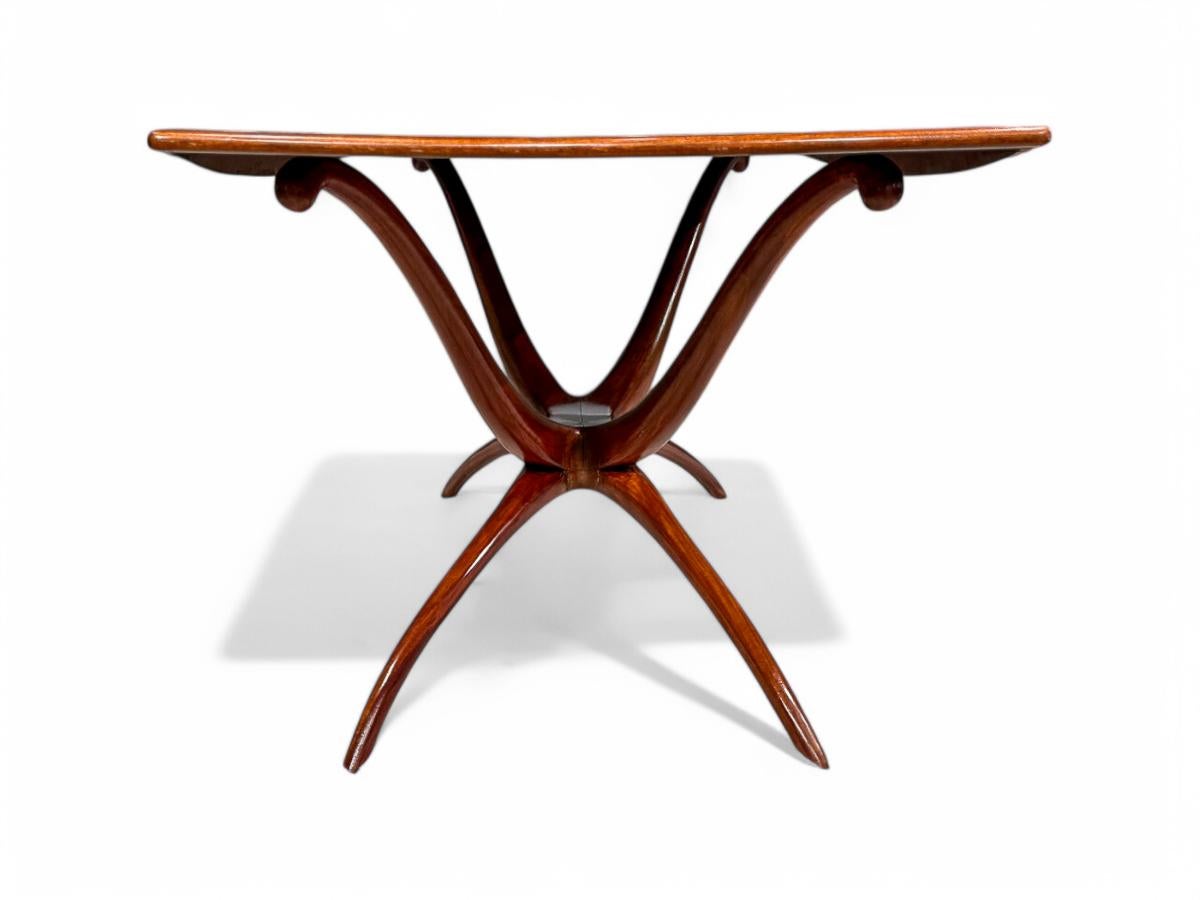 Brazilian Modern Dining Table with Sculpted Base, Giuseppe Scapinelli, 1950s 2
