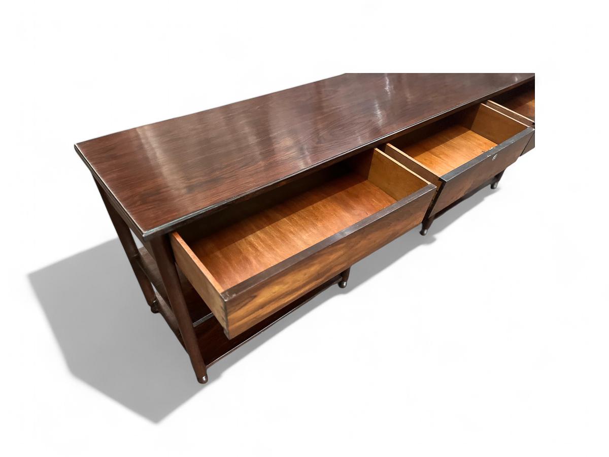 Brazilian Modern Dresser/Sideboard with Drawers & Shelves in Hardwood, 1960s For Sale 9