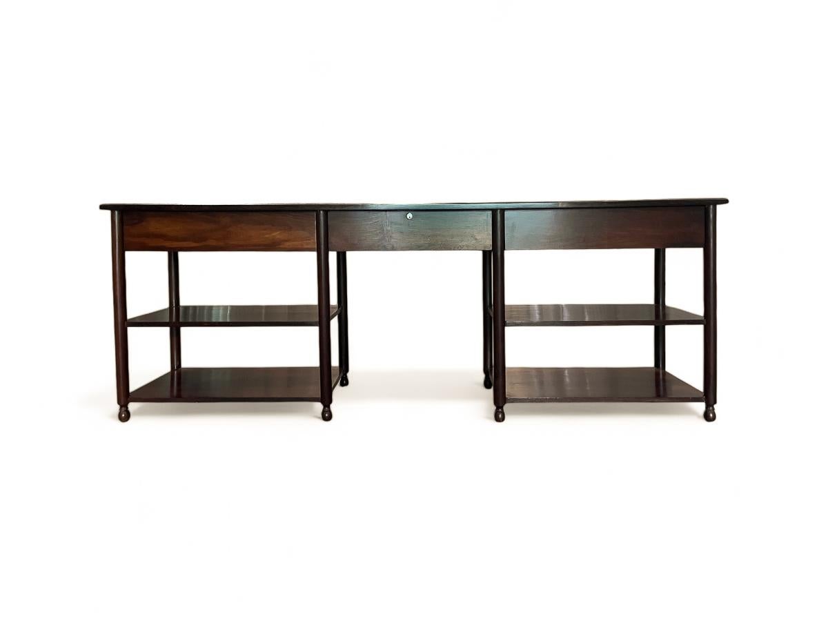 Brazilian Modern Dresser/Sideboard with Drawers & Shelves in Hardwood, 1960s In Good Condition For Sale In New York, NY
